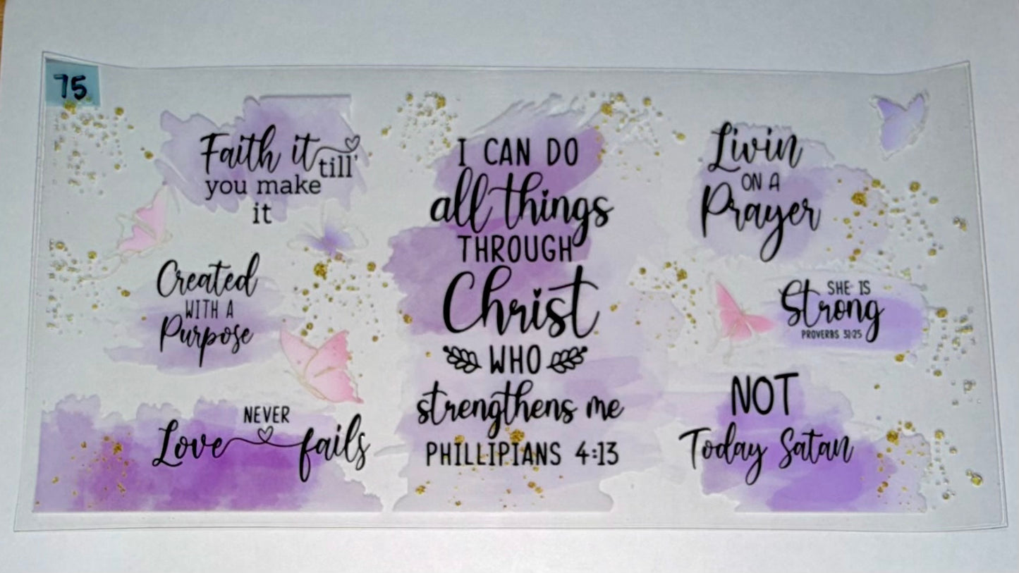 Faith Strengths Me Purple