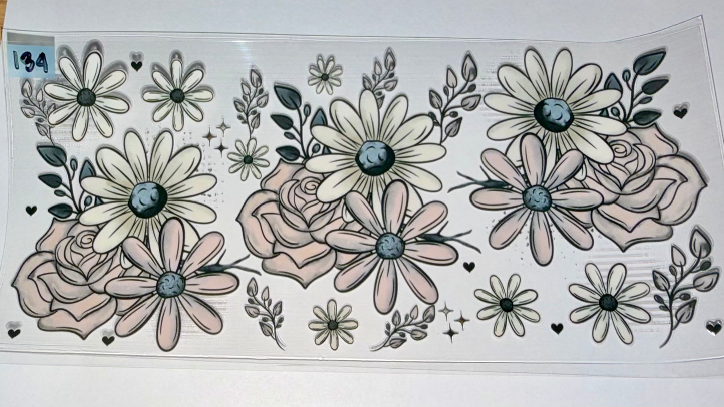 Floral Rose Grey Scale