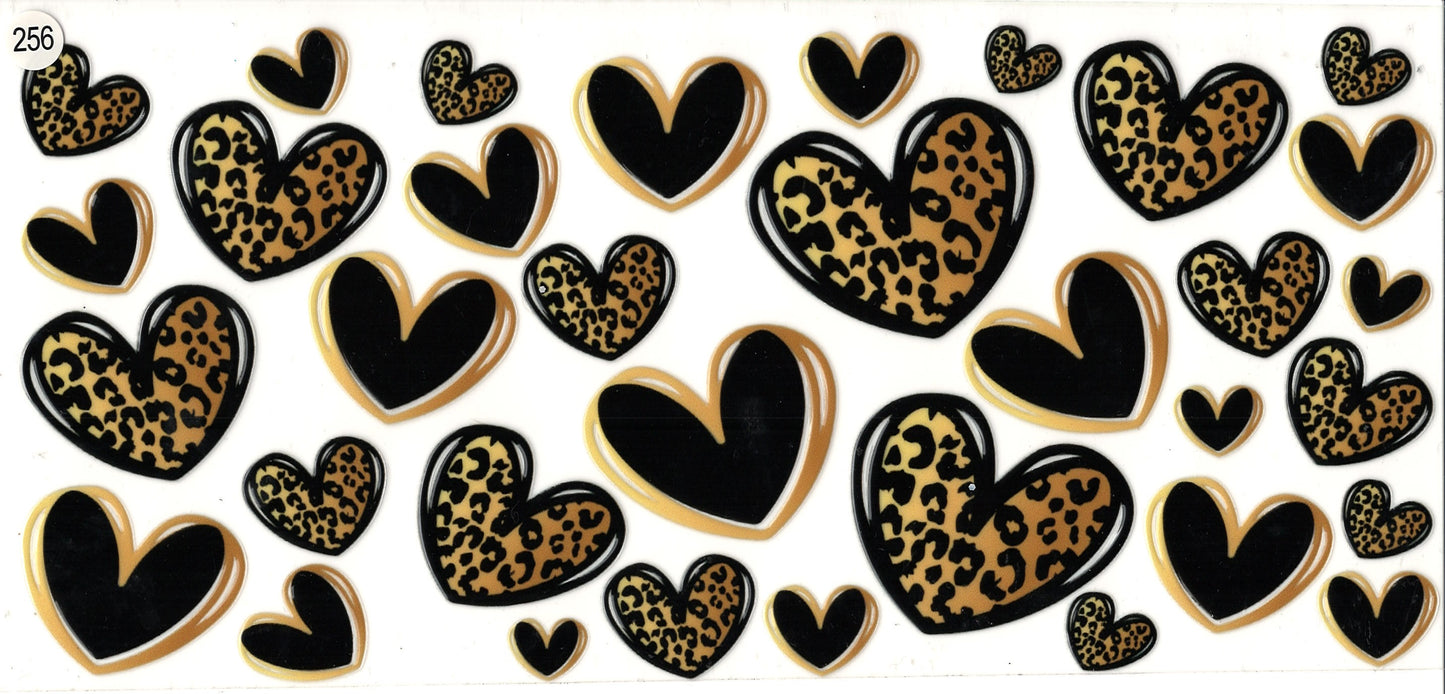 256 Misc Cheetah Hearts
