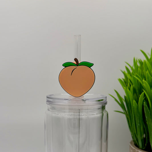 Peach Straw Topper