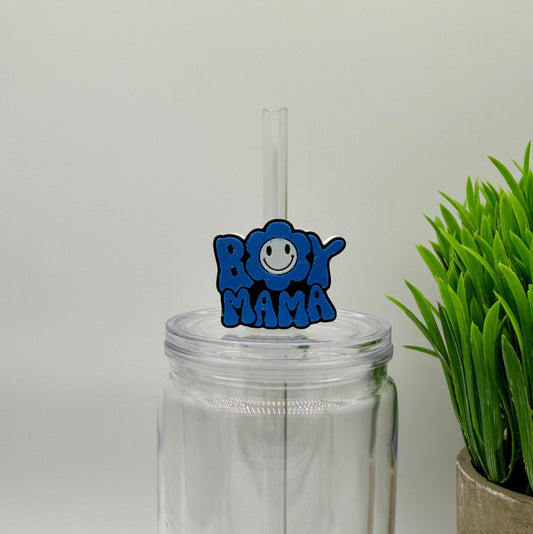 Boy Mom Straw Topper