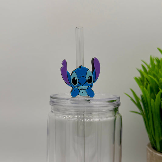 Stitch Blue Straw Topper