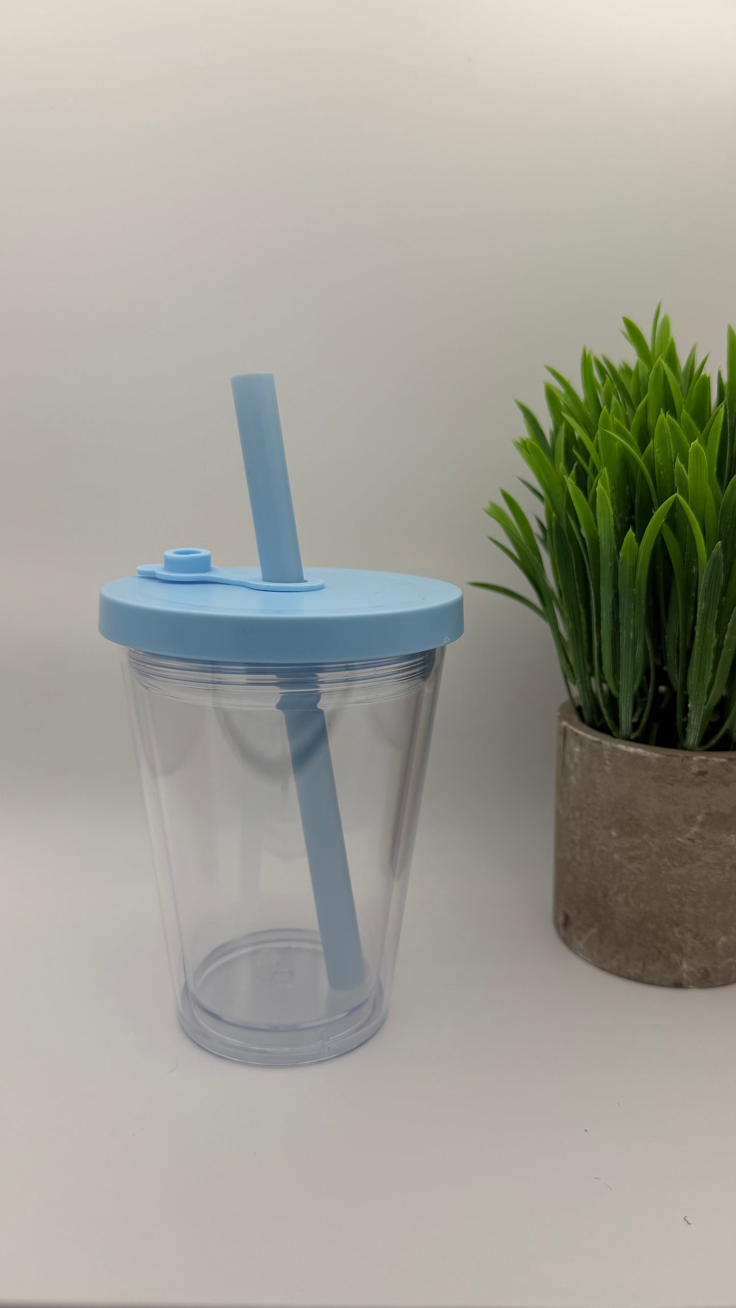 12oz Kids Tapered Tumbler | Colored Leakproof Lid & Colored Straw [Blank Cup]