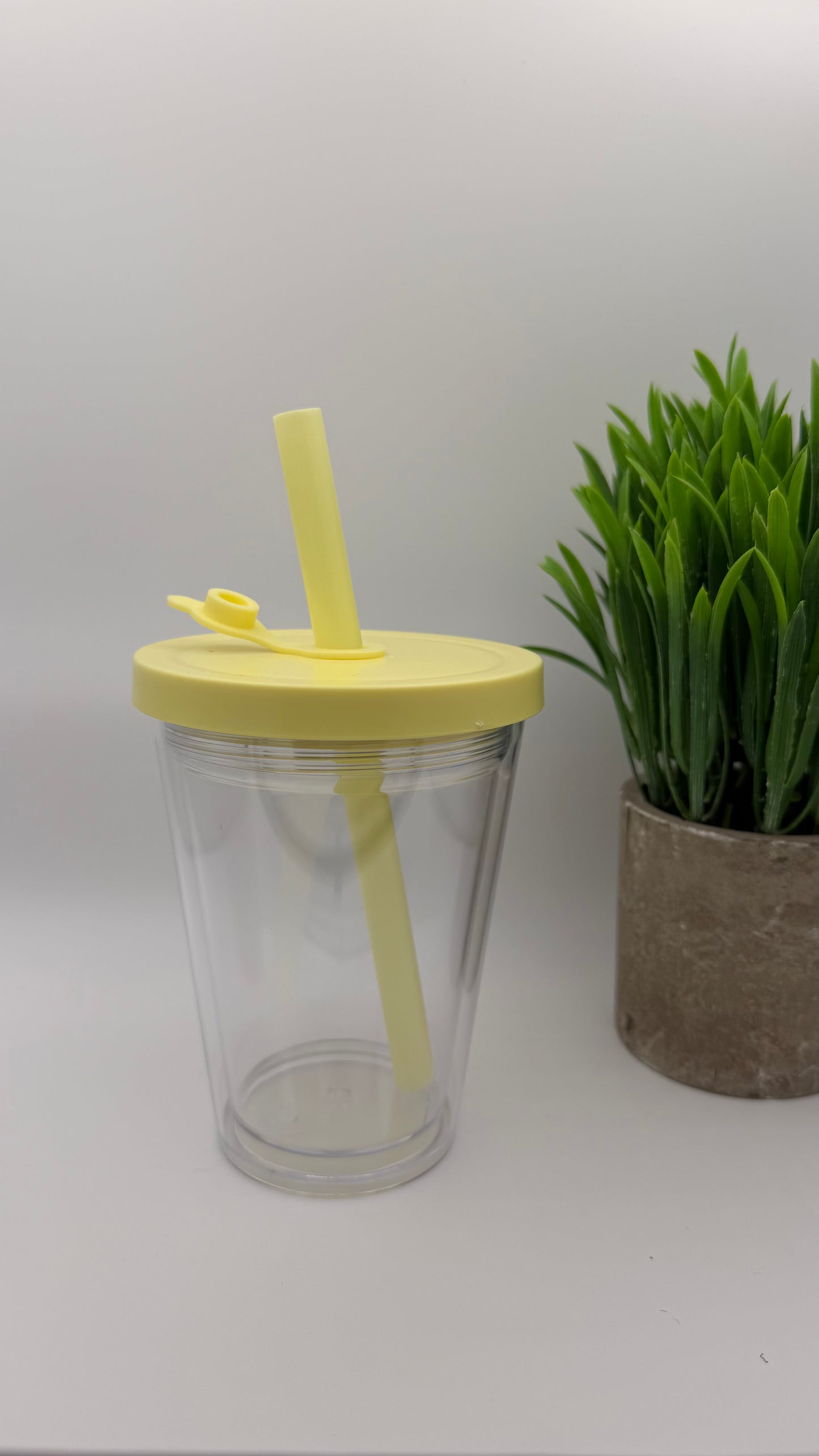 12oz Kids Tapered Tumbler | Colored Leakproof Lid & Colored Straw [Blank Cup]