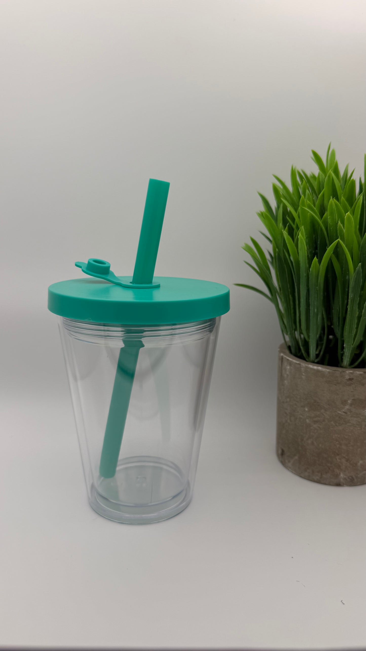 12oz Kids Tapered Tumbler | Colored Leakproof Lid & Colored Straw [Blank Cup]