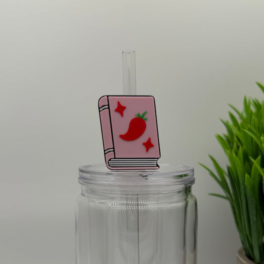 Spicy Book Straw Topper