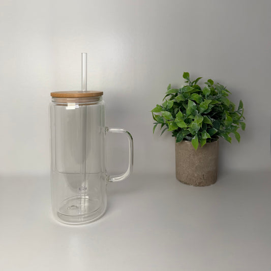 20oz Glass Tumbler | Bamboo Lid & Glass Straw