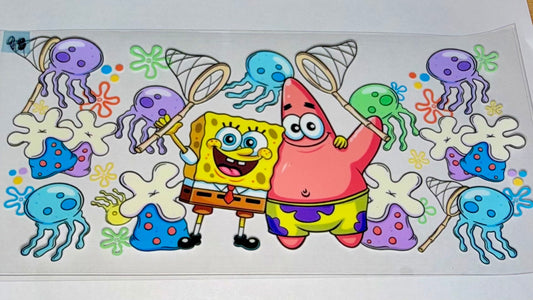 Cartoon SpongeB Jelly Fishing