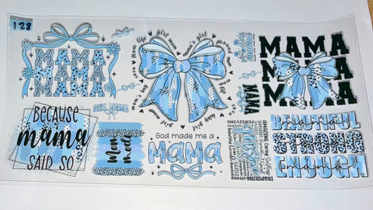 Mama Beautiful Enough Blue