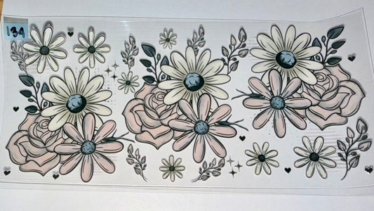 Floral Rose Grey Scale