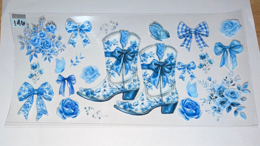 Western Blue Boots